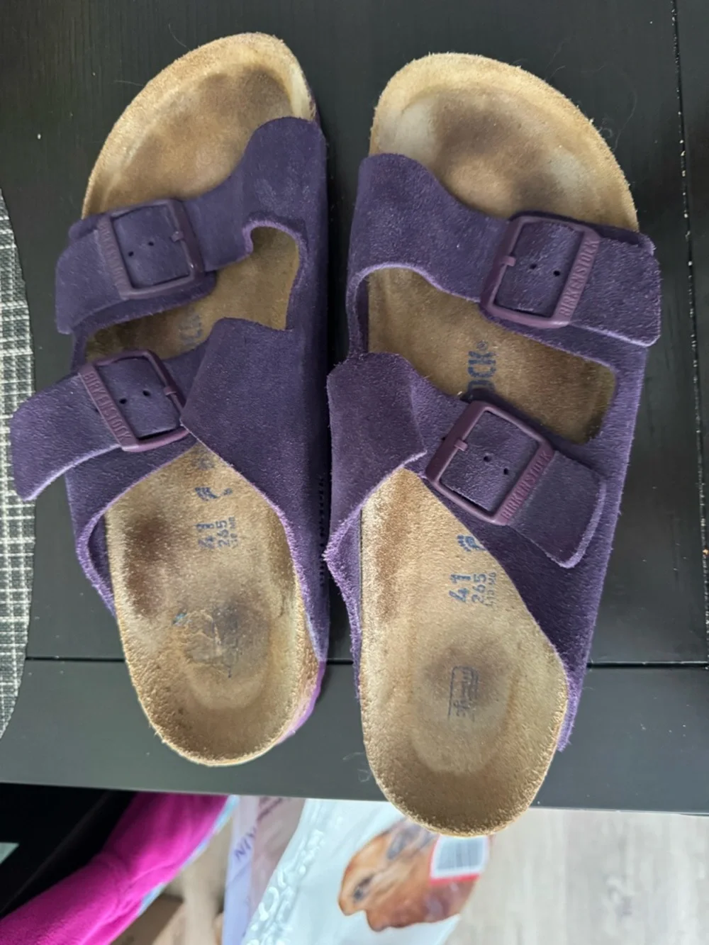 Birkenstock Purple Suede Two-Buckle Arizona 41 (10) - Picture 11 of 15